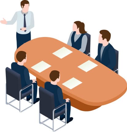 会議中のイラスト